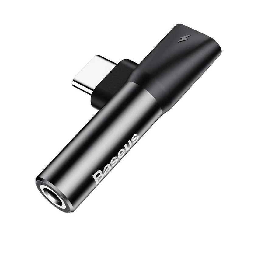 AUX-адаптер BASEUS L41 Type-C Male to Type-C/AUX(3.5) (Черный)